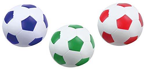 Lena- Flames N Games - Juego de Pelotas de fútbol (3 Unidades, 10 cm, para Interior y Exterior, para niños a Partir de 12 Meses), Color Blanco (SiMM Spielwaren 62163)