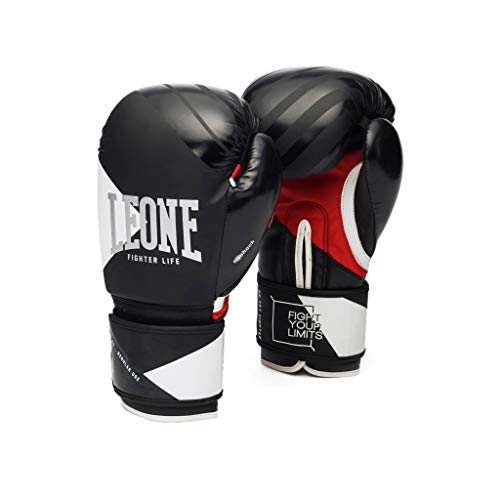 LEONE 1947 Fighter Life, Guantes Unisex Adulto, Unisex Adulto, GN307, Negro, 10 onzas