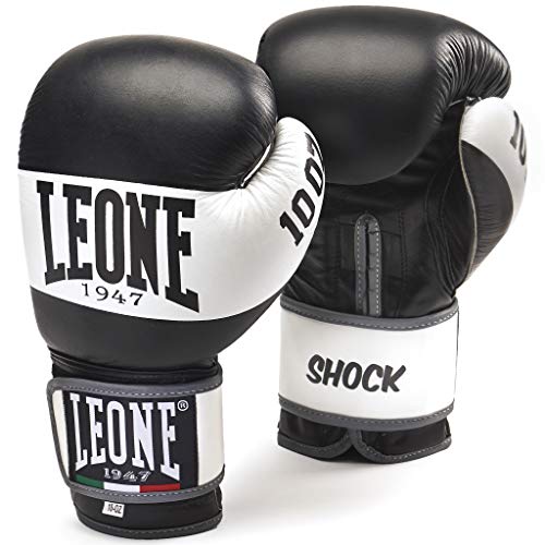 Leone 1947 GN047 Shock guantes de boxeo, Unisex adulto, negro