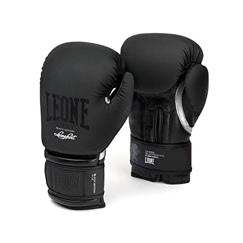 LEONE 1947 GN059 Guantes de Boxeo, Unisex – Adulto, Negro, 14OZ