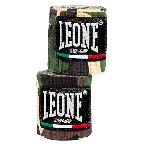 Leone - Vendajes con Estampado de Camuflaje, Color Verde Talla:ND