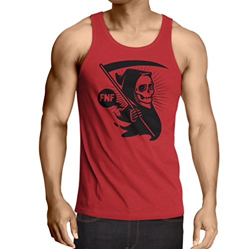 lepni.me Camisetas de Tirantes para Hombre Muerte (Large Rojo Multicolor)