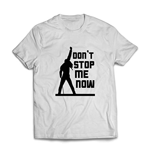 lepni.me Camisetas Hombre Don't Stop me Now! Camisas de Abanico, Regalos de músicos, Ropa de Rock (XXX-Large Blanco Multicolor)