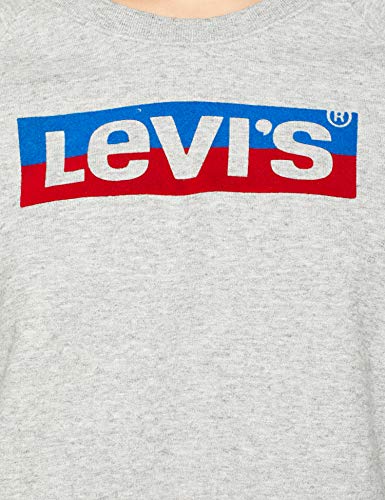 Levi's Graphic Gym Sudadera, Gris (Box Tab Crew Smokestack Htr 0004), X-Small para Mujer