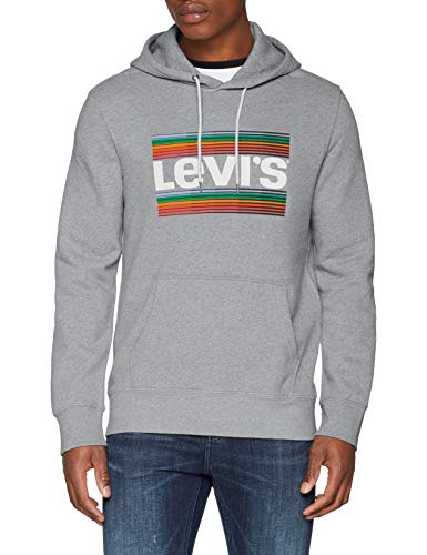 Levi's Graphic Po Hoodie-B Capucha, Gris (Sw Ssnl Tech Midtone Heather Grey 0076), Large para Hombre