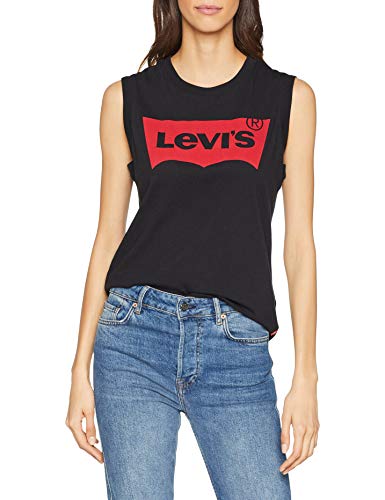 Levi's On Tour Camiseta Deportiva de Tirantes, Negro (Red Hsmk Tank Black 0023), Large para Mujer
