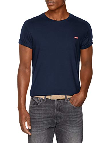 Levi's SS Original Hm tee Camiseta, Azul (Cotton + Patch Dress Blues 0017), Large para Hombre