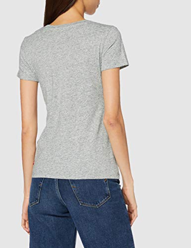 Levi's The Perfect Tee, Camiseta para Mujer, Gris (Better Batwing Smokestack Smokestack Htr 263), X-Small