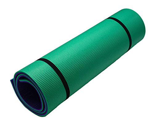 LEYENDAS Esterilla de Yoga Universal de Alta Densidad. Antideslizante. Colores Atractivos. Medida Ideal para Hacer Yoga (Morado/Verde, 170x50x1 cm)