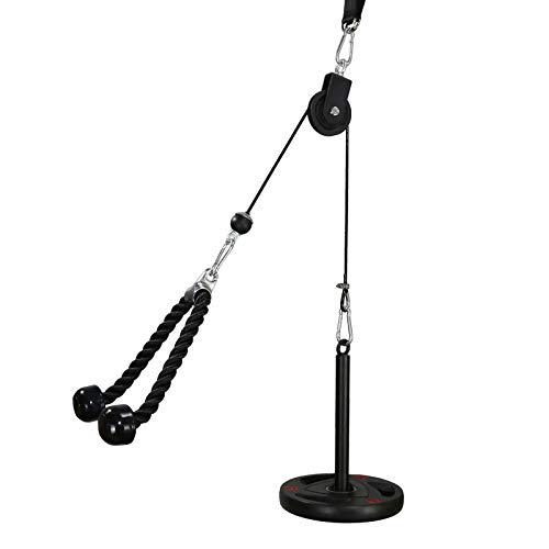 LFJ Poleas Gimnasio para Casa, Fitness DIY Polea Cable Máquina de musculacion Entrenamiento de Fuerza del Brazo Cuerda Triceps Accesorio de Entrenamiento para Antebrazos