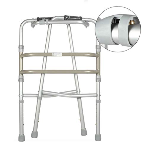 LHY-Andador Portátil y Plegable Rollator Walker Farm Aid Cuatro Patas Bastón para Caminar Pie de Inodoro para Adultos Mayores discapacitados Altura Ajustable 78-91 cm