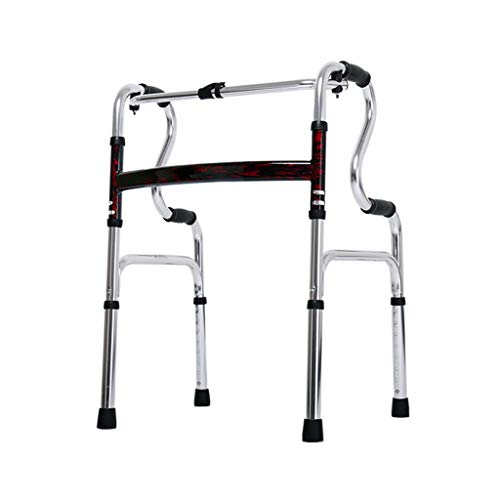 LHY-Andador Rollator Walker Plegable Farm Aid Cuatro Patas Bastón para Andar de pie Marco para Inodoro para Adultos Mayores discapacitados Altura Ajustable 74-92 cm