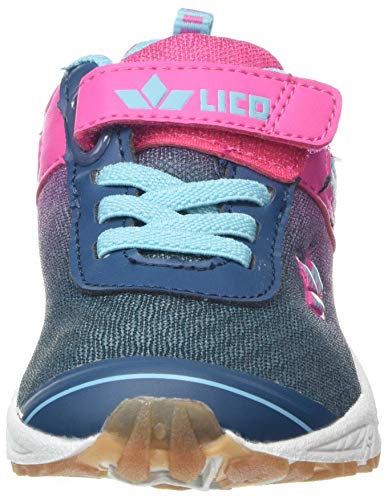 Lico Barney VS, Zapatillas de Deporte Interior para Niñas, Azul (Marine/Pink/Türkis Marine/Pink/Türkis), 30 EU