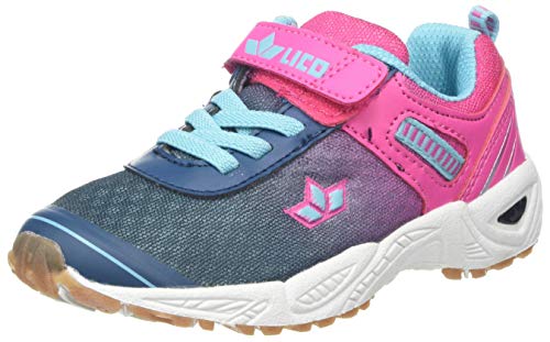 Lico Barney VS, Zapatillas de Deporte Interior para Niñas, Azul (Marine/Pink/Türkis Marine/Pink/Türkis), 30 EU