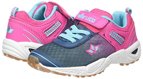 Lico Barney VS, Zapatillas de Deporte Interior para Niñas, Azul (Marine/Pink/Türkis Marine/Pink/Türkis), 30 EU