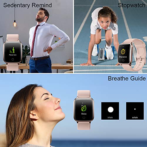 LIFEBEE Smartwatch, Reloj Inteligente Impermeable IP68 con Monitor de Sueño Pulsómetros Cronómetros Contador de Caloría, Pulsera de Actividad Inteligente para Hombre Mujer niños con iOS y Android