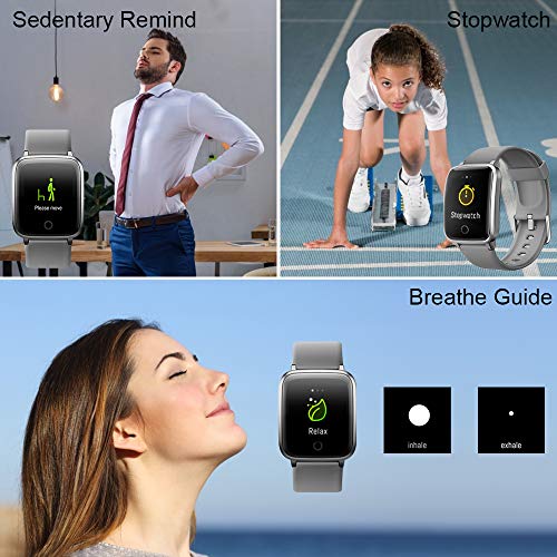 LIFEBEE Smartwatch, Reloj Inteligente Impermeable IP68 con Monitor de Sueño Pulsómetros Cronómetros Contador de Caloría, Pulsera de Actividad Inteligente para Hombre Mujer niños con iOS y Android