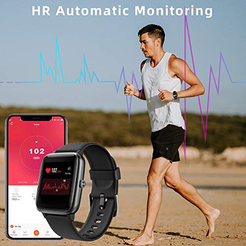 LIFEBEE Smartwatch, Reloj Inteligente Impermeable IP68 para Hombre Mujer niños, Pulsera de Actividad Inteligente con Monitor de Sueño Contador de Caloría Pulsómetros Podómetro para Android iOS