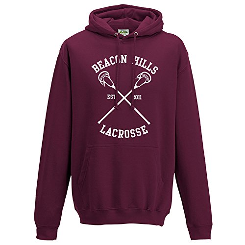 Lifeguardgear Beacon Hills tilinski Lahey Lacrosse Mccall udadera de lacrosse con capucha Lahey 14 mall para Hombre Rosa - Lahey 14 M