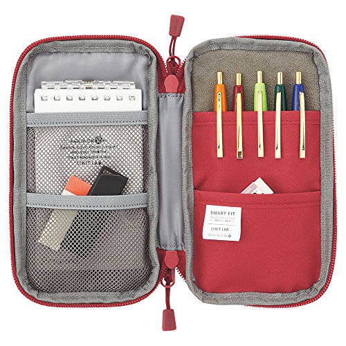 Lihit Lab.Smart Fit - Estuche compacto para lápices y bolígrafos, color rosso
