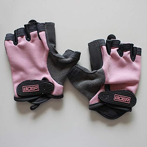 Lili Gimnasio, Ejercicio, Correr, Montar, Entrenar, Levantar maquinaria de Hierro, Guantes de protección de Medio Dedo Especiales para Mujeres, Resistentes al Desgaste.