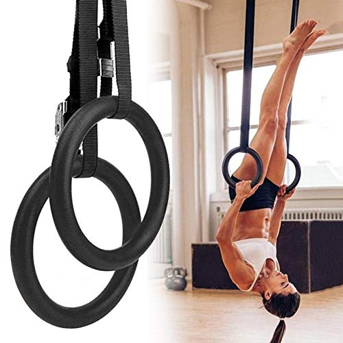 LINBUDAO 2Pcs Gimnasio casero Pull Up Ejercicio Fitness Anillos de Gimnasia Herramienta de Entrenamiento de   Fuerza   Anillos de Fitness Resistencia Anillos de Fitness Fuerza | Gimnasia | Deportes