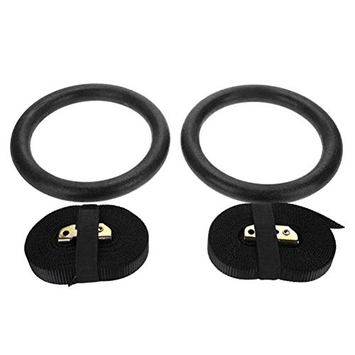 LINBUDAO 2Pcs Gimnasio casero Pull Up Ejercicio Fitness Anillos de Gimnasia Herramienta de Entrenamiento de   Fuerza   Anillos de Fitness Resistencia Anillos de Fitness Fuerza | Gimnasia | Deportes