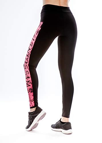 Lindissims Legging Eco-Sostenible Anax Side Band Print Mallas Deporte, Pantalones Deportivos, Cintura Alta, Yoga, Running, Fitness…