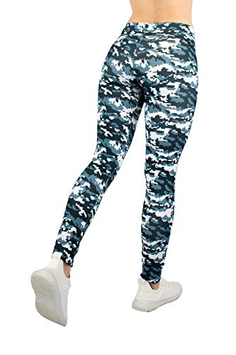 Lindissims Legging Eco-Sostenible Aqua Digital Cammo Mallas Deporte, Pantalones Deportivos, Cintura Alta, Yoga, Running, Fitness…