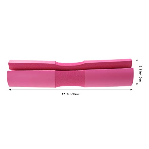 LIOOBO Almohadilla para Barra de Pesas Squats Lunges Hip thrusts protección de Hombros Cuello y Espalda en Sentadillas (Rosa)