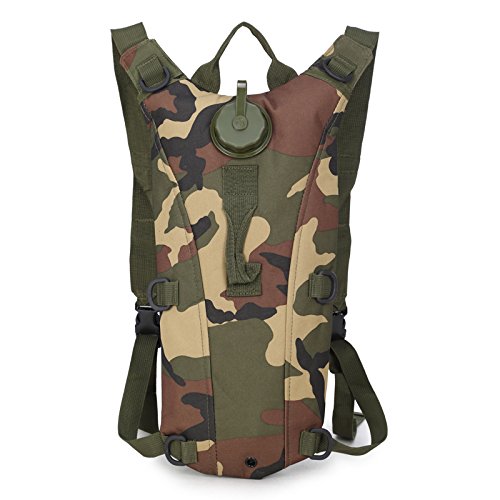 LIOOBO Bolsa de Agua táctica Mochila Mochila Deporte Casual Equipamiento para Actividades al Aire Libre para la Caza Senderismo Ciclismo Viajes Camping (como se Muestra)