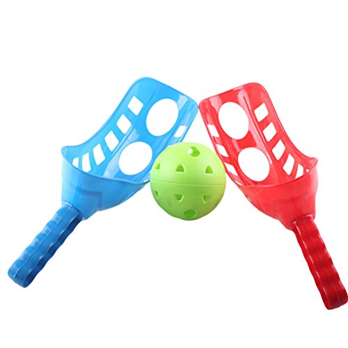 LIOOBO Fun-Air Scoop Ball Scoop Trackball Deporte Trac Ball Lacrosse Racket Actividades de Lacrosse, Mejorar la coordinación de los Ojos con Las Manos para la Playa de Acampar en el césped