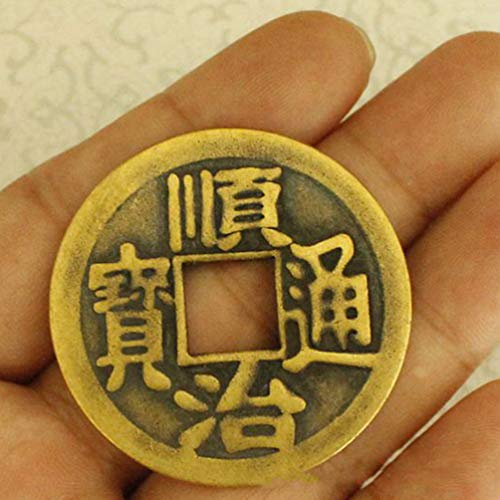 LIOOBO Paquete de 10 Monedas de Fortuna Amuleto Chino Feng Shui Monedas de  adivinación i-Ching para Riqueza Prosperidad éxito Buena Suerte