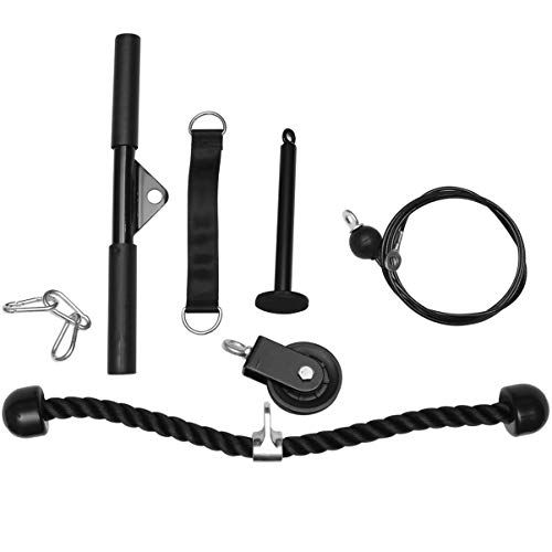 LIOOBO Polea Fitness Set Bicep Tricep Pull Rope Arm Strenger Trainer Equipo de Entrenamiento para Gimnasio Home