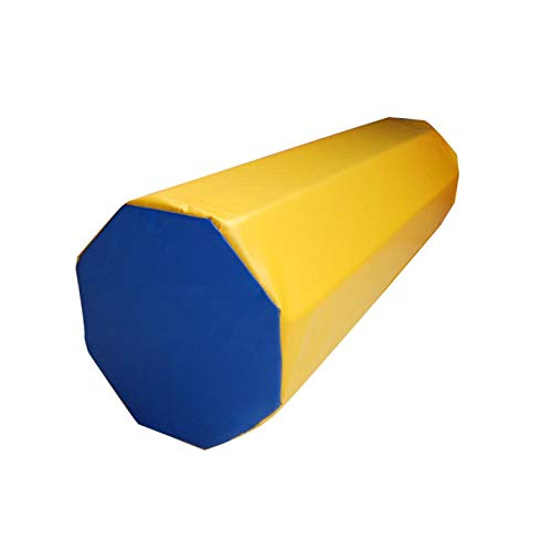 Liquidación Stock Gimnasia Mat Columna Octogonal Vaso Mezcla Color PVC Habilidad Forma Desarrollo Ejercicio Gimnasio Niños Niños Tumbling Somersault - Azul y Amarillo Completo Completo 77 * 60 * 60cm