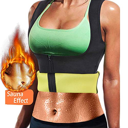 Litthing Chaleco Deportivo de Yoga para Mujer Fitness Sauna Neopreno Chaleco de Entrenamiento Compresión para Adelgazar Establecer Estatua Reducir Dolor(Negro, M)