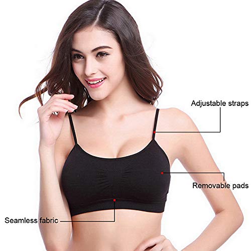 Litthing Sujetador Invisible Slim fit sin Anillo de Acero Chaleco para Mujer la combinación de Ropa Interior Femenina (Blanco,Negro,Color de Piel, L)