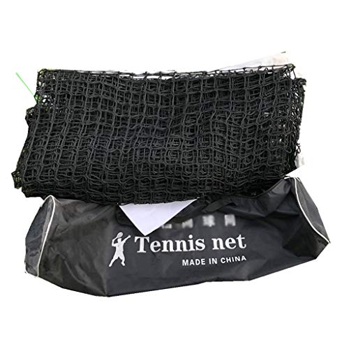 LIULU Red de Tenis Rack estándar Neto portátil con Cable de Acero de tamaño Completo reemplazo Neta for Interior y Exterior Pistas de Tenis (Color : Black, tamaño : 12.8 * 1.07 Meters)