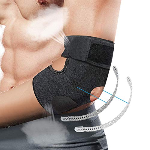 VITTO Coderas Epicondilitis para Hombre y Mujer, Coderas Deportiva para  Crossfit, Tendinitis, Codo Golfista y Codo Tenista (XL, Negro)