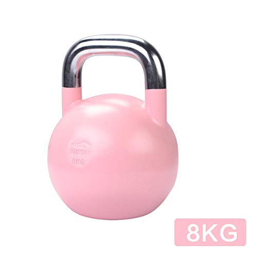 LIUYUE Kettlebell, Fitness Profesional Campana De La Caldera Pesas Rusas Competitivos Equipo De Entrenamiento De Fitness En Casa-Rosa-8KG