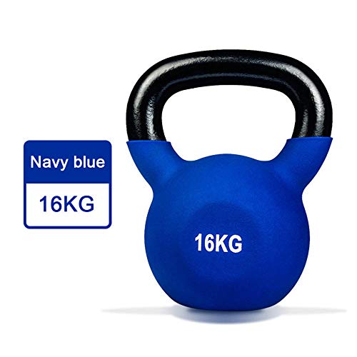 LIUYUE Pesas Rusas, Kettlebell De Hierro Fundido Kettlebell Profesional Fitness Kettlebells Competitivo Kettlebells Fitness Workout Squat Equipment-Azul-16kg