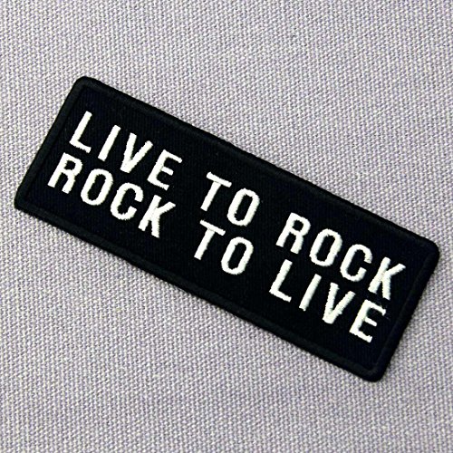 Live To Rock Rock Para Vivir Bordado De Hierro En Coser En El Parche