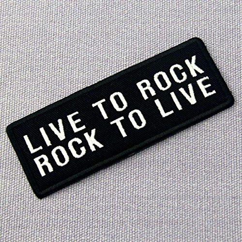 Live To Rock Rock Para Vivir Bordado De Hierro En Coser En El Parche