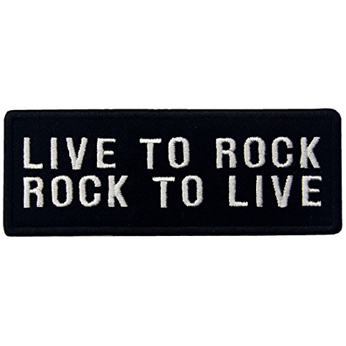 Live To Rock Rock Para Vivir Bordado De Hierro En Coser En El Parche