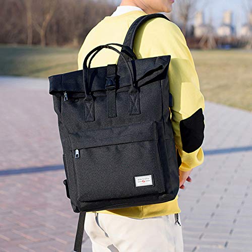 Lixada Mochila Casual Impermeable Antirrobo con Puerto USB Mochila de Ordenador Portátil de Negocios Mochila Viaje