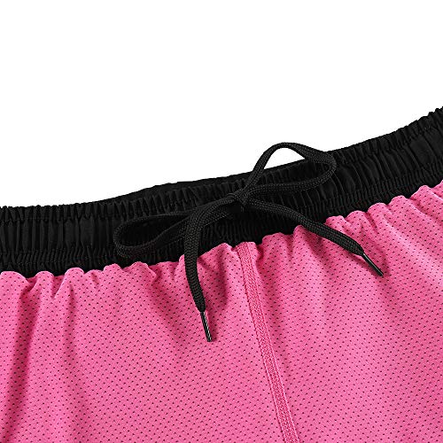 Lixada Mujeres Pantalónes Cortos Deportivos 2-en-10 Transpirable Pantalones+Secado Rápido para de Running Fitness Yoga