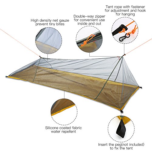 Lixada Tienda de campaña al Aire Libre Tienda de Malla Ultraligera Mosquito Insecto mosquitera Repelente de Insectos