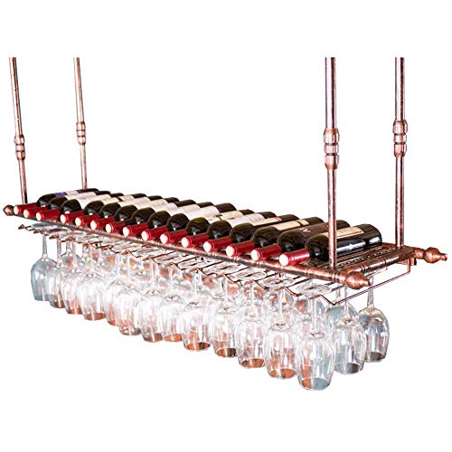 LJFJJ Soporte for Copas Soporte de Cristal for Colgar Boca Abajo Unidad Barra Flotante Estantes Estante de Copa de Vino de Hierro Metálico Home Bar Portavasos de Vino Tinto Colgante