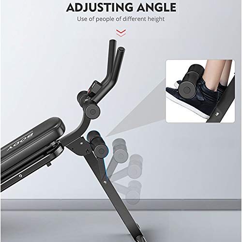 LLSS Banco de Entrenamiento Ajustable, Equipo de Ejercicio de Máquina de Abdominales Multifunción para Gimnasio en Casa, Banco de Abdominales Plegable Equipo de Entrenamiento
