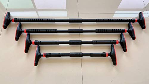 LLUO Chin Up Bar Pull Up Bar for Doorway with No Screws Install Heavy Duty Door Exercise Bar for Home Fitness Workout Training (65-100CM)